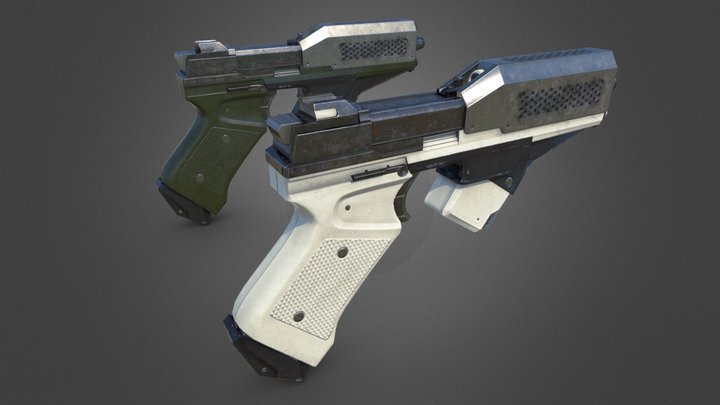 Sci-fi Guns 3D Model