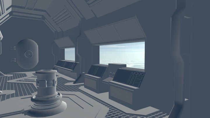 Space Hall Early WIP 3D Model