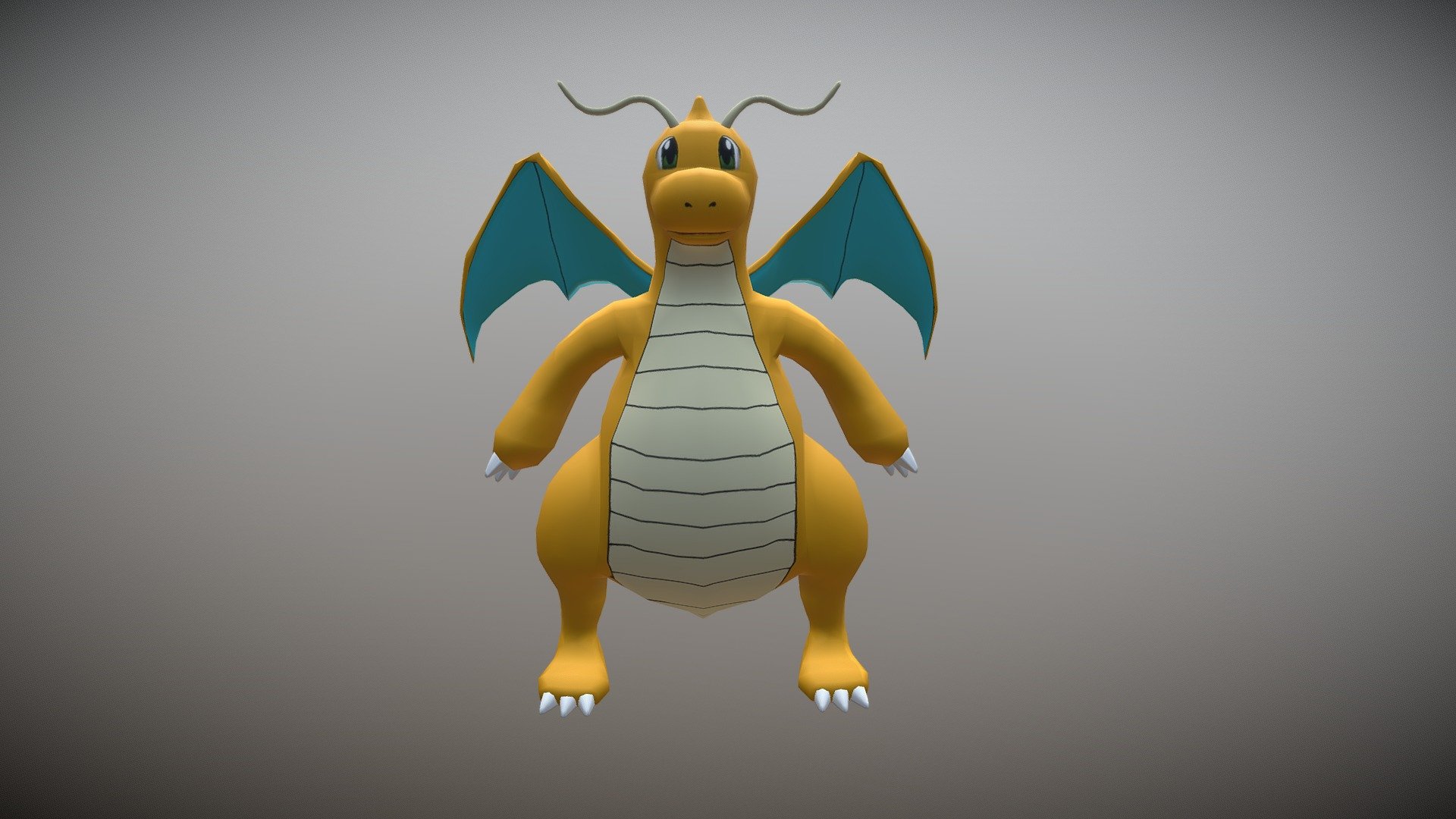 Dragonite - 3D model by -Dodo- (@-Dodo-) [7ef6700]