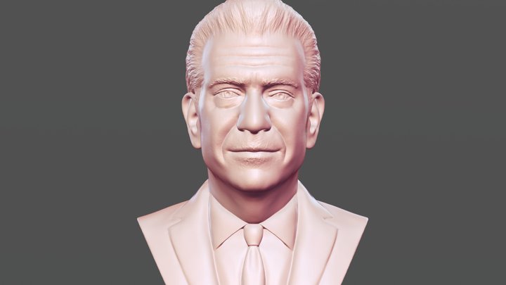 Mel Gibson bust for 3D printing 3D Model