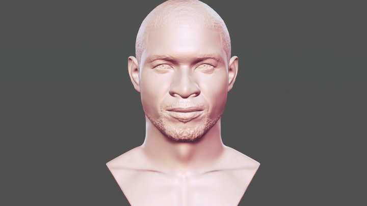 Usher bust for 3D printing 3D Model