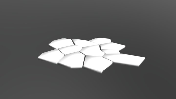 Paving Stones Irregular Flagging Sawn Flat Edges 3D Model
