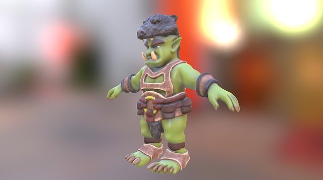 Orc Slinger 3D Model