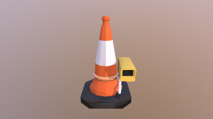 Traffic Cone Hat 3D Model