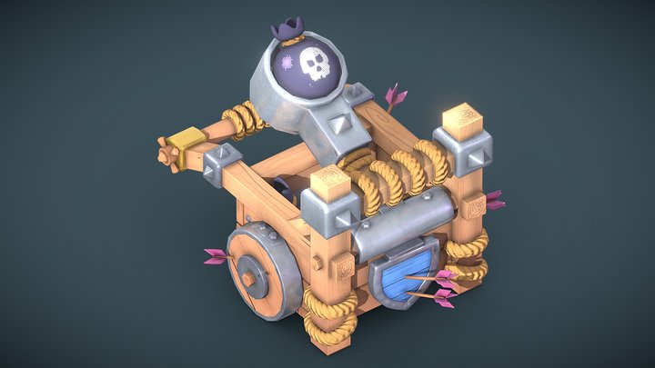 Stylized Catapult 3D Model