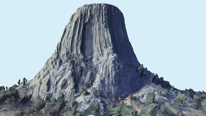 Devils Tower - Wyoming, USA 3D Model