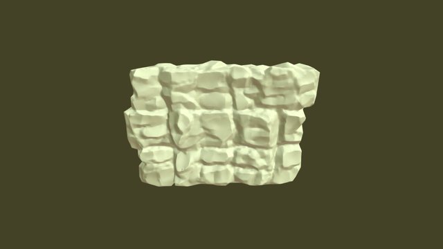 Low Poly Rock Test 3D Model