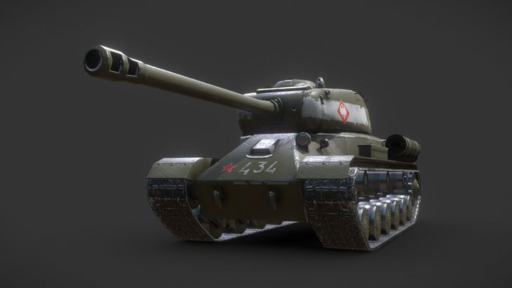 IS2 Soviet WWII Tank 3D Model