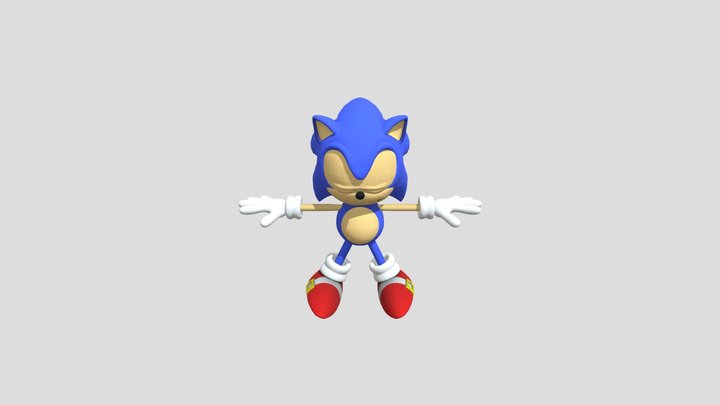 SXSG - Classic sonic (Event/Cutscene model) – Free 3D Model STL