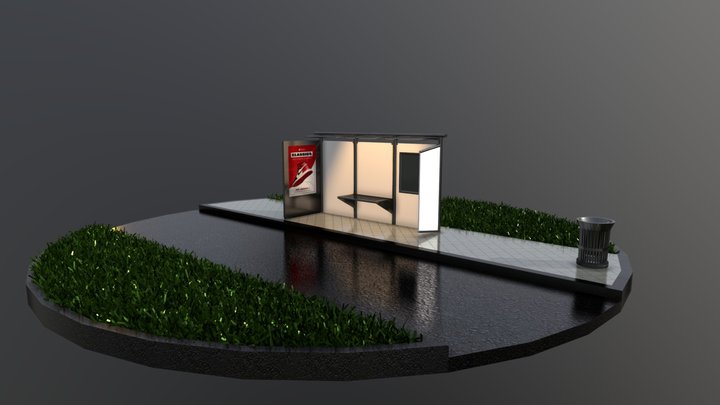 Bus Stop 3D Model