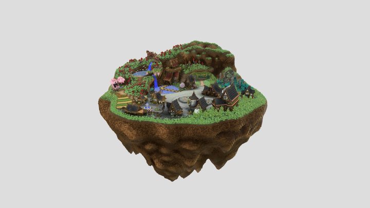 Hub/Spawn - Fantasy Village 3D Model