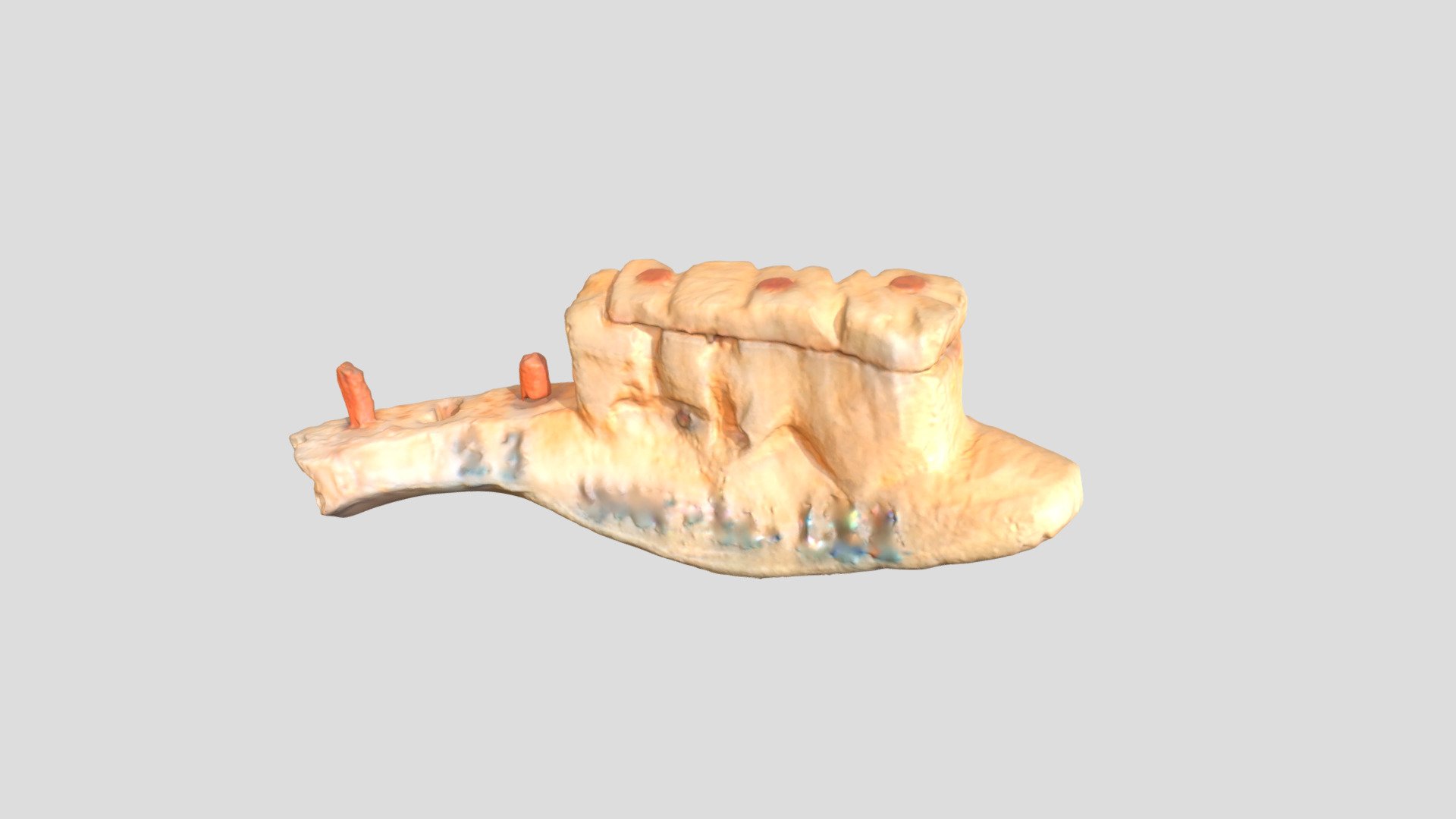 Zahnprothese mit Holzstiften