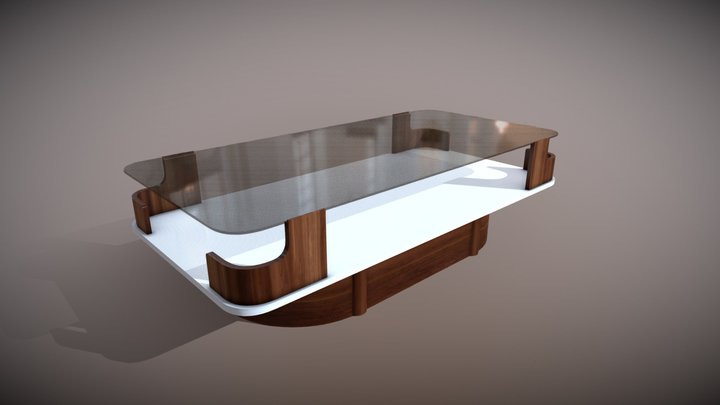 Vintage Coffee Table 70s Freebie 3D Model