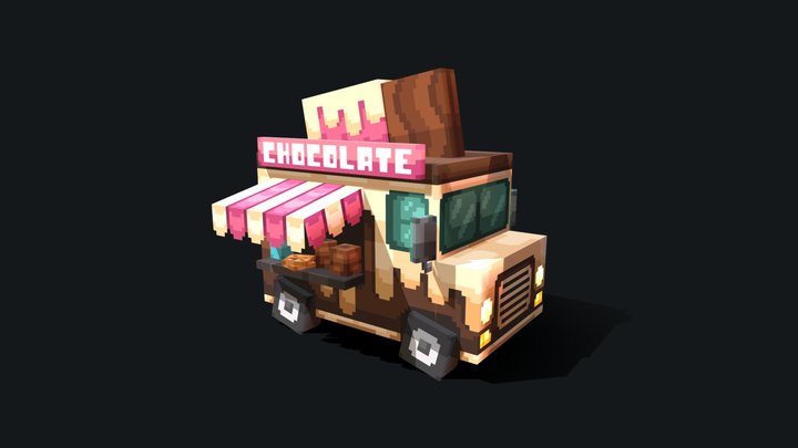 Foodtruck chocolate 3D Model