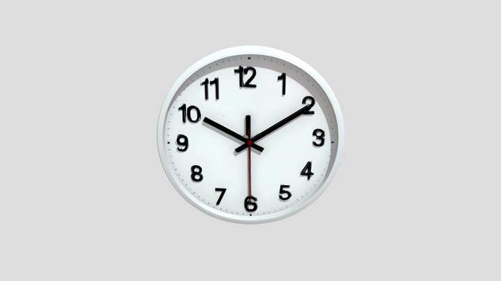 Minimalist Wall Clock - Modern 3D Model