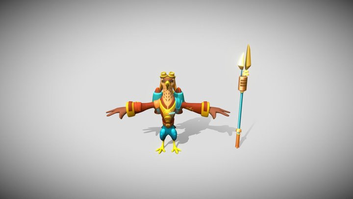 Hawk character 3D Model