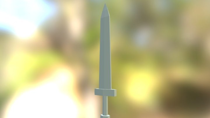 Low Poly Sword 3D Model