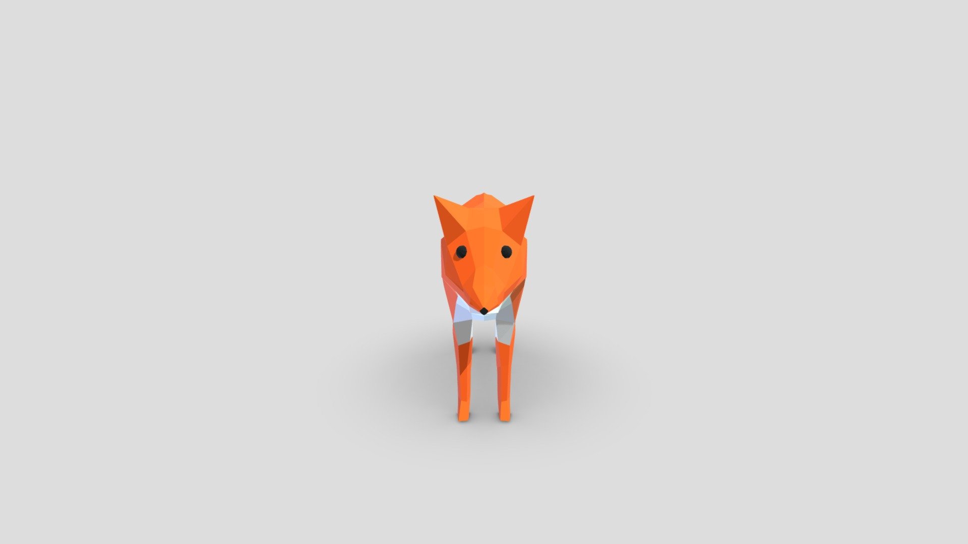 low poly fox