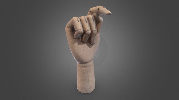 Wooden mannequin hand 3D Model