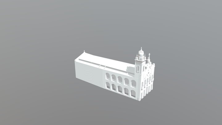 Martírios Igreja escalonada 3D Model