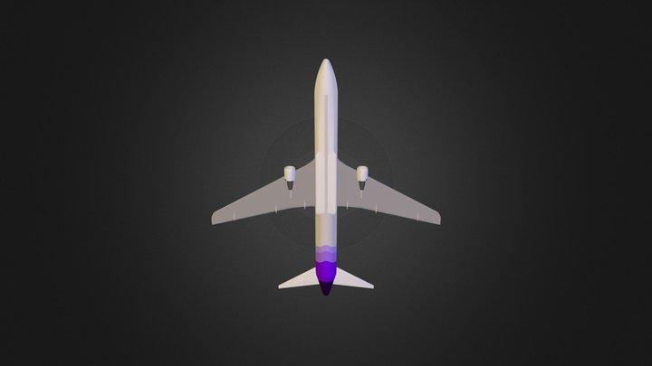 Hawaiian Airplane 3D Model