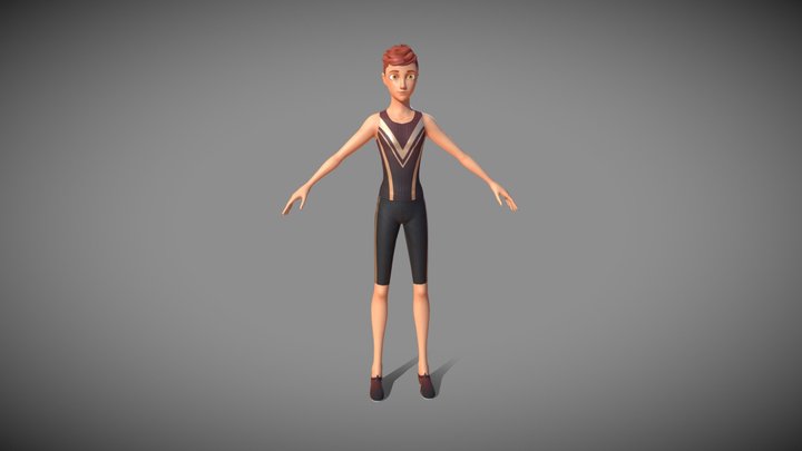 A sporty boy (tall and slender figure) 3D Model