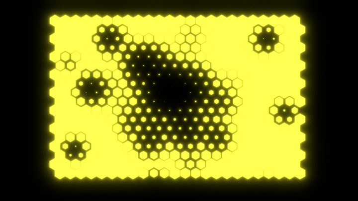 Bee Hive Pattern Transition Abstract Geometry 3D Model