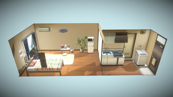 Small Apartment (morning version) 3D Model