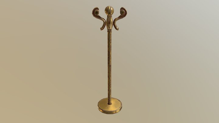 Ornate Victorian Hat Holder Asset 3D Model