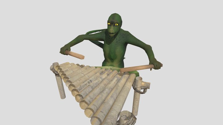 Xylophone Player 3D Model