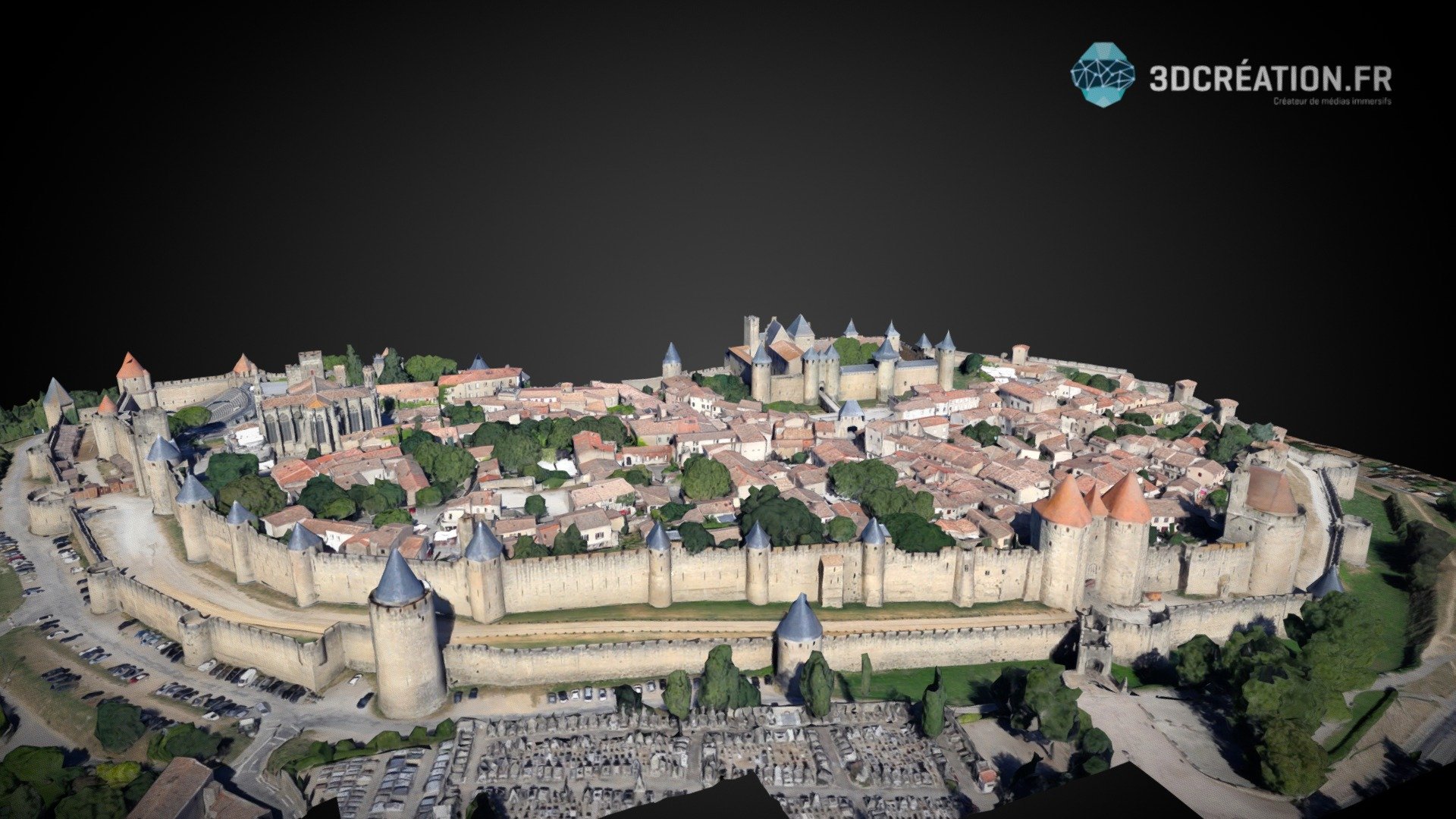 CITE MEDIEVALE DE CARCASSONNE FRANCE - 3D model by 3dcreation_lyon