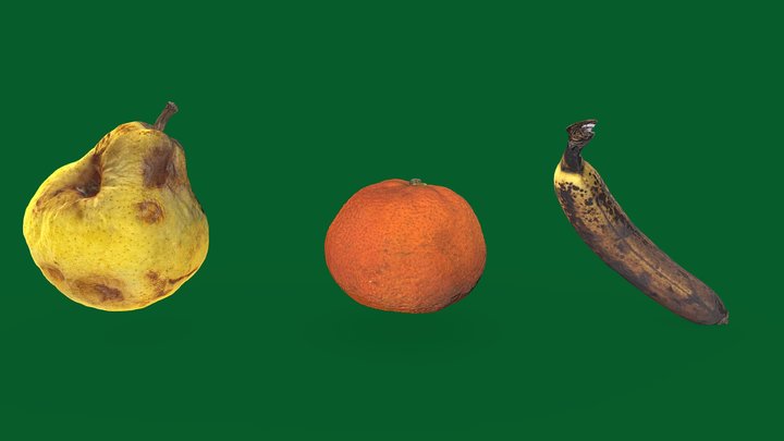 Old Fruit Collection 3D Model