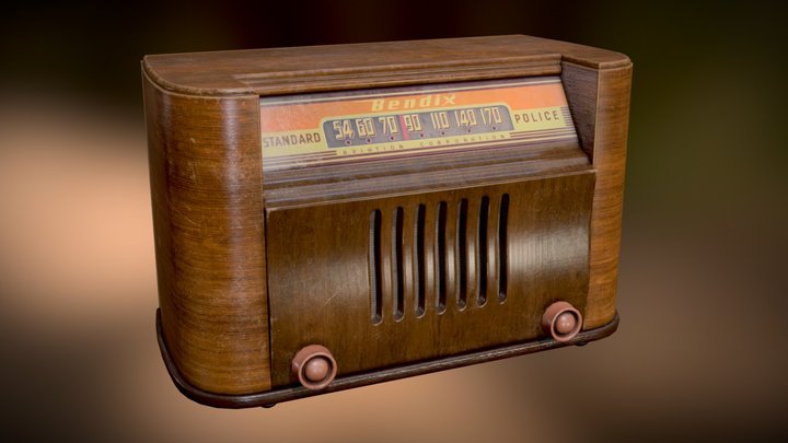 1940s Vintage Radio 3D Model