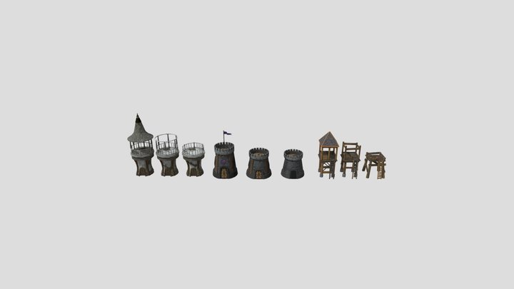 Upgradeable Towers 3D Model