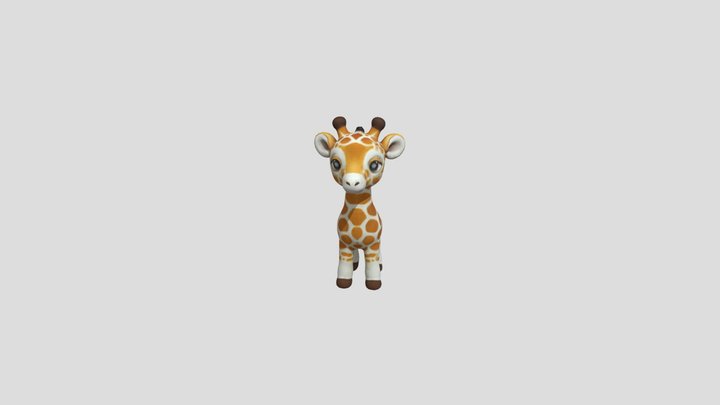 Giraffe Plushie 3D Model