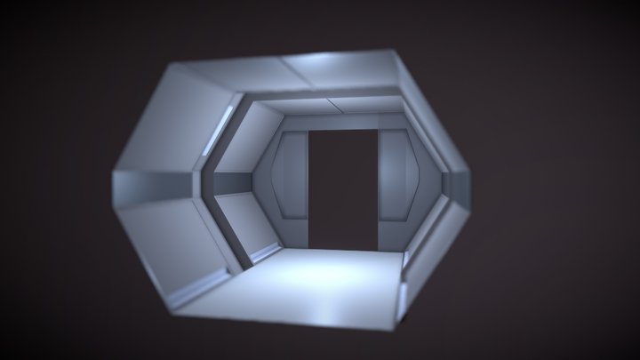 Space Hallway 3D Model