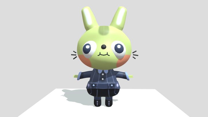 Bunny police character 3D Model