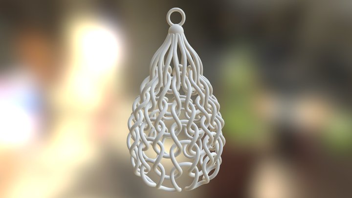 knit earrings 3D Model