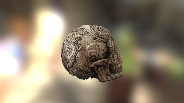 Aztec Skull 3D Model