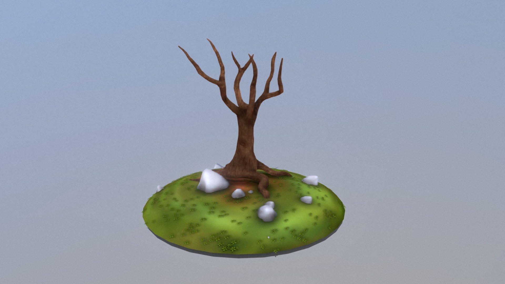 3D model Arvore high poly - This is a 3D model of the Arvore high poly. The 3D model is about a tree with antlers on it.