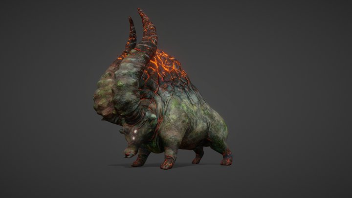 Volcanic buffalo 3D Model
