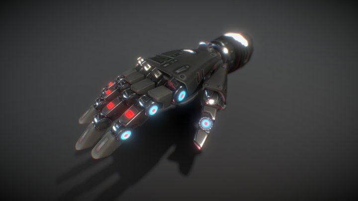 CYBER ARM PAINTED 3D Model