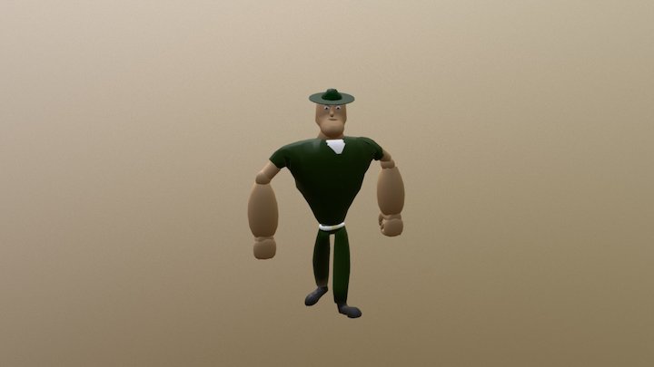 Walk Animation 3D Model