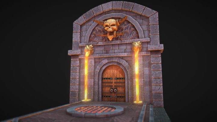 Dungeon Set_Door 3D Model