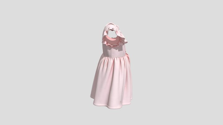 Girl- Pink Frock – Modello 3D gratuito STL