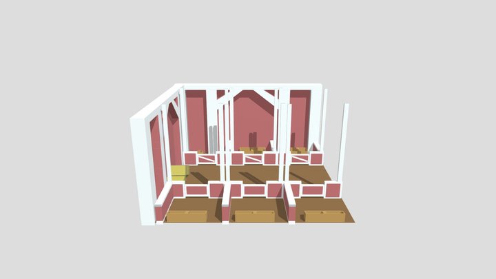 Barn Indoors 3D Model