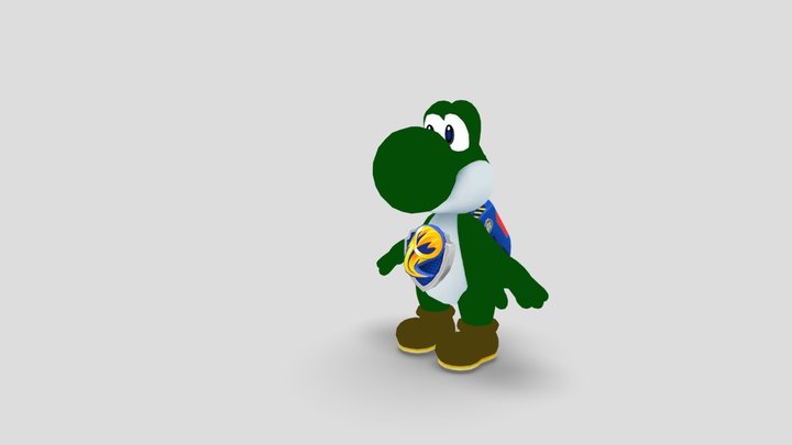 Unused Mighty Yoshi Model (Fanon) 3D Model