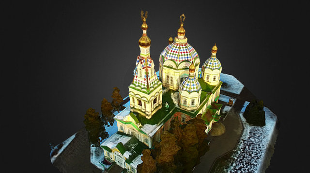 Voznesensky Cathedral, Almaty 3D Model