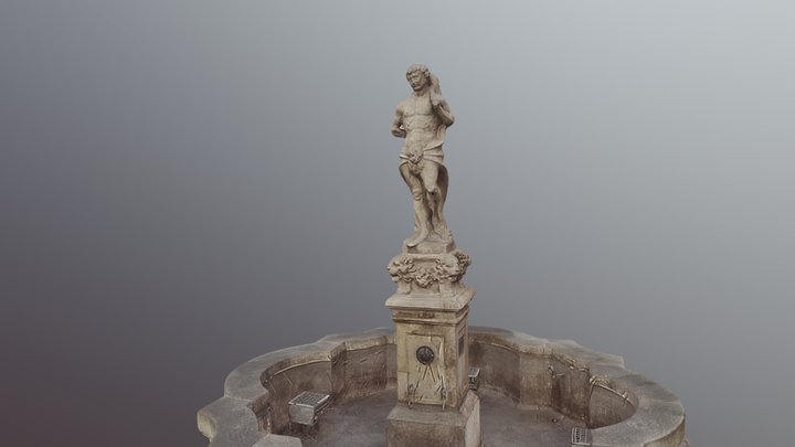 Der Herkulesbrunnen in Bayreuth 3D Model