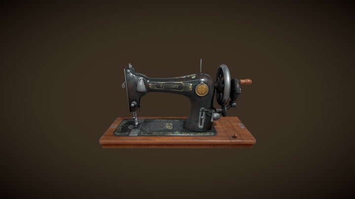 Antique Sewing Machine 3D Model